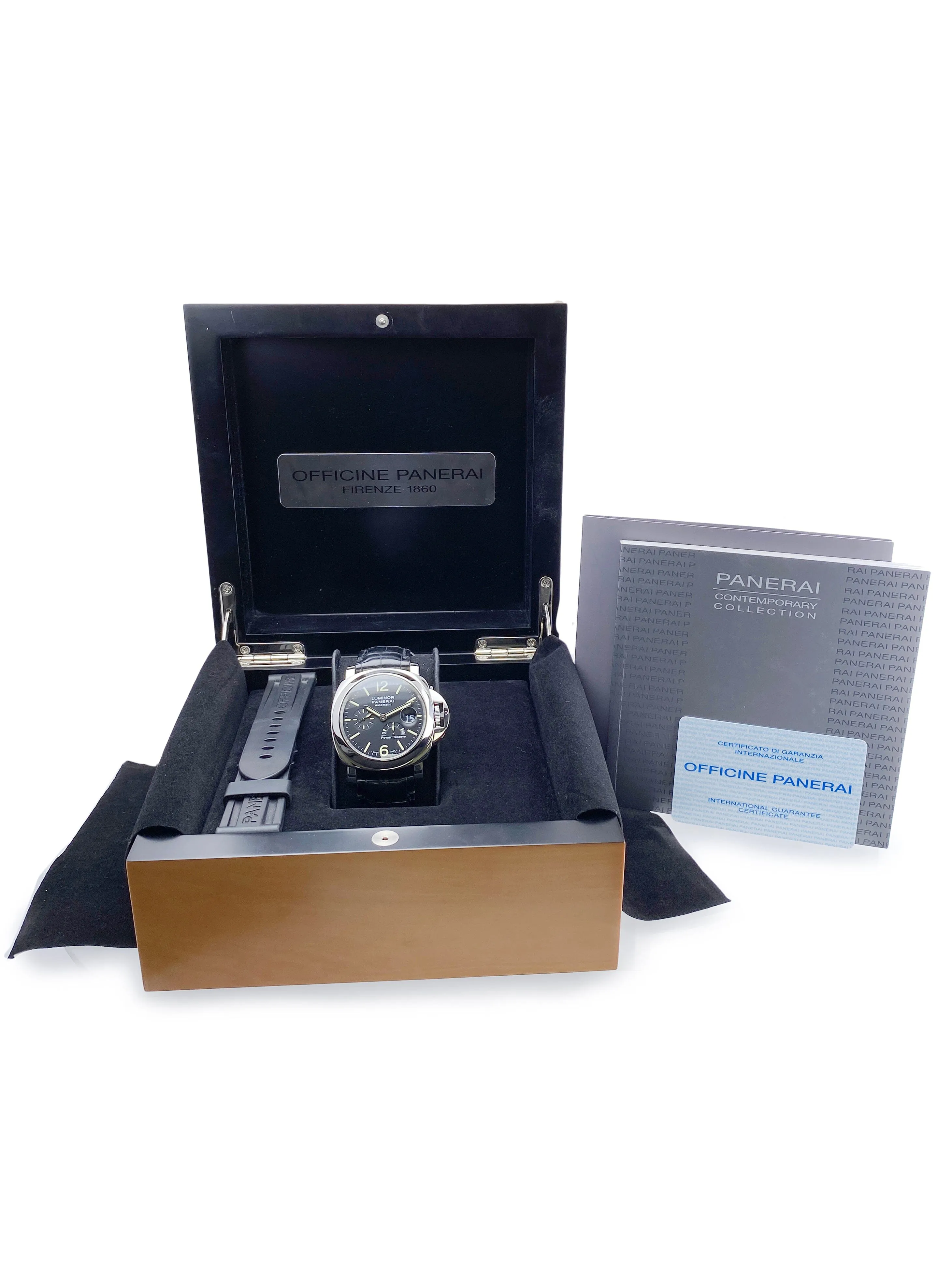 Panerai Luminor Power Reserve PAM00090 Mens Watch Box Papers