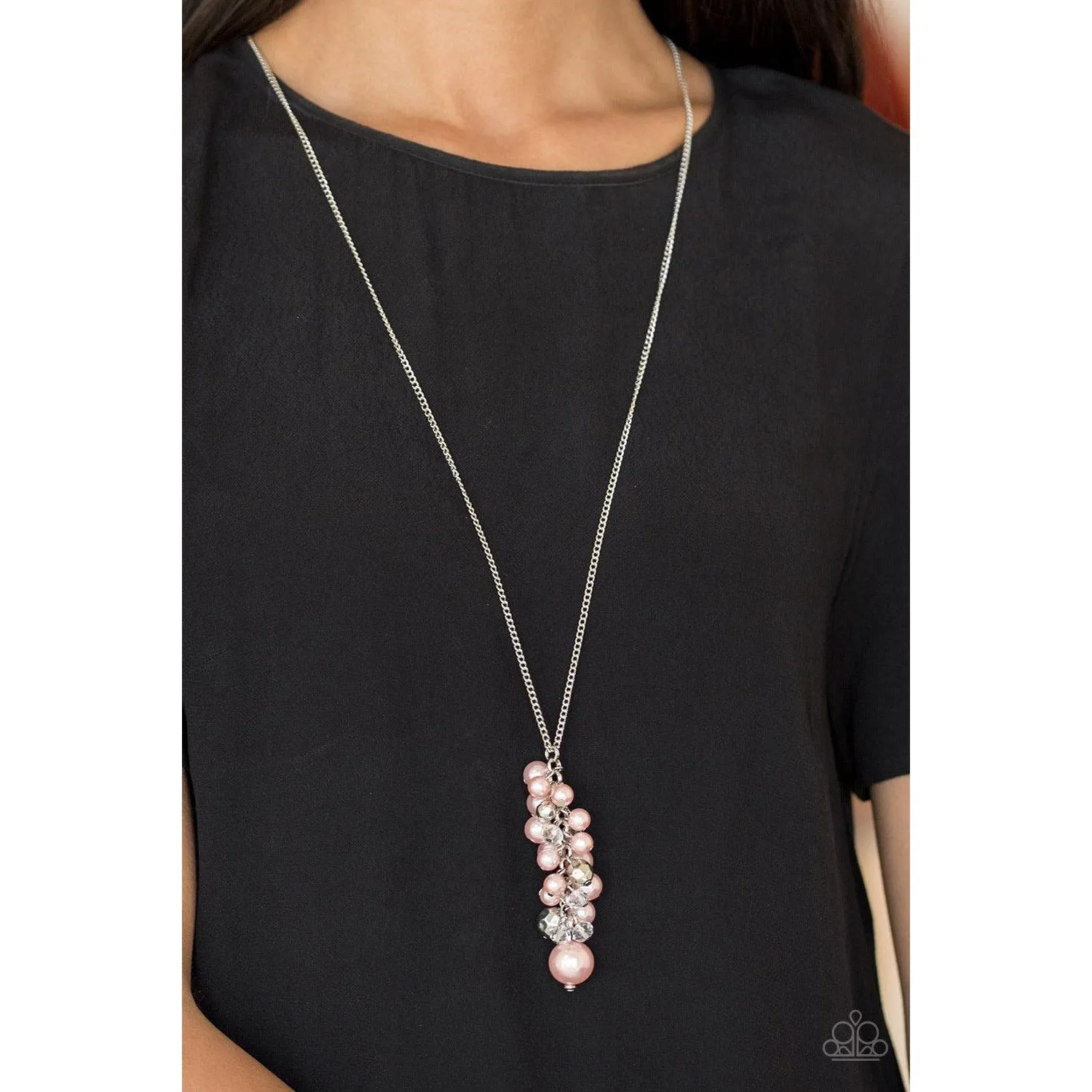Paparazzi Ballroom Belle Pink Necklace & Earrings Set