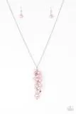 Paparazzi - Ballroom Belle - Pink Pearls Silver Necklace