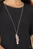 Paparazzi - Ballroom Belle - Pink Pearls Silver Necklace
