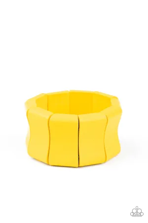 PAPARAZZI Caribbean Couture - Yellow Bracelet
