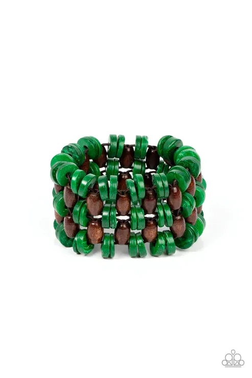 Paparazzi ♥ Galapagos Go-Getter - Green ♥ Bracelet