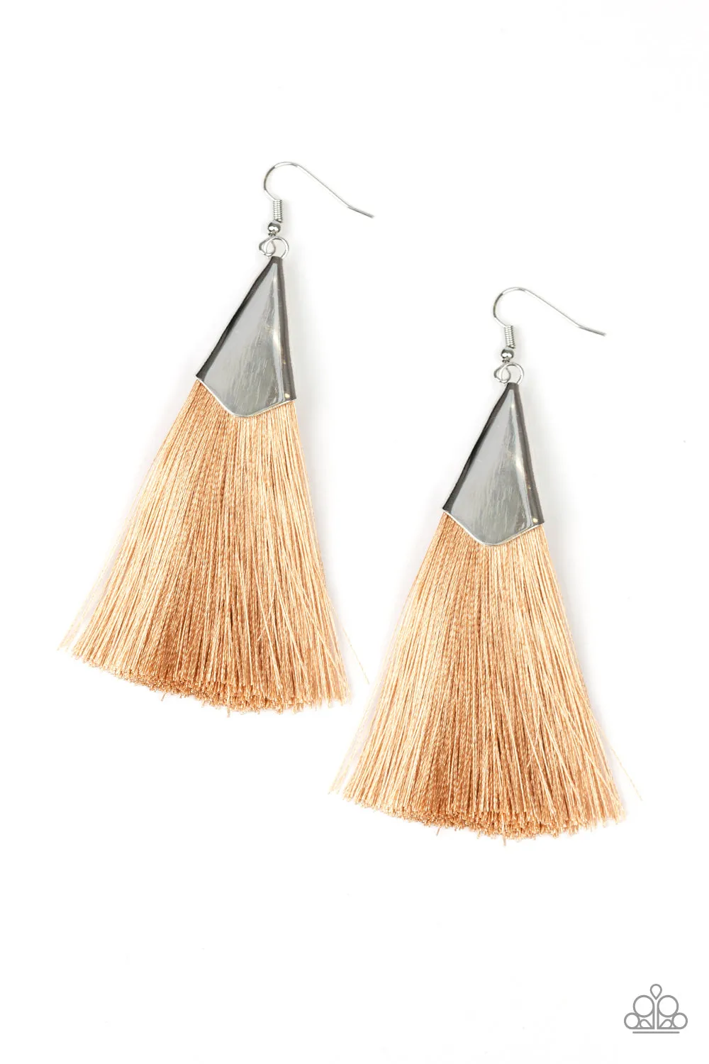 Paparazzi - In Full PLUME - Brown Tassel Earrings