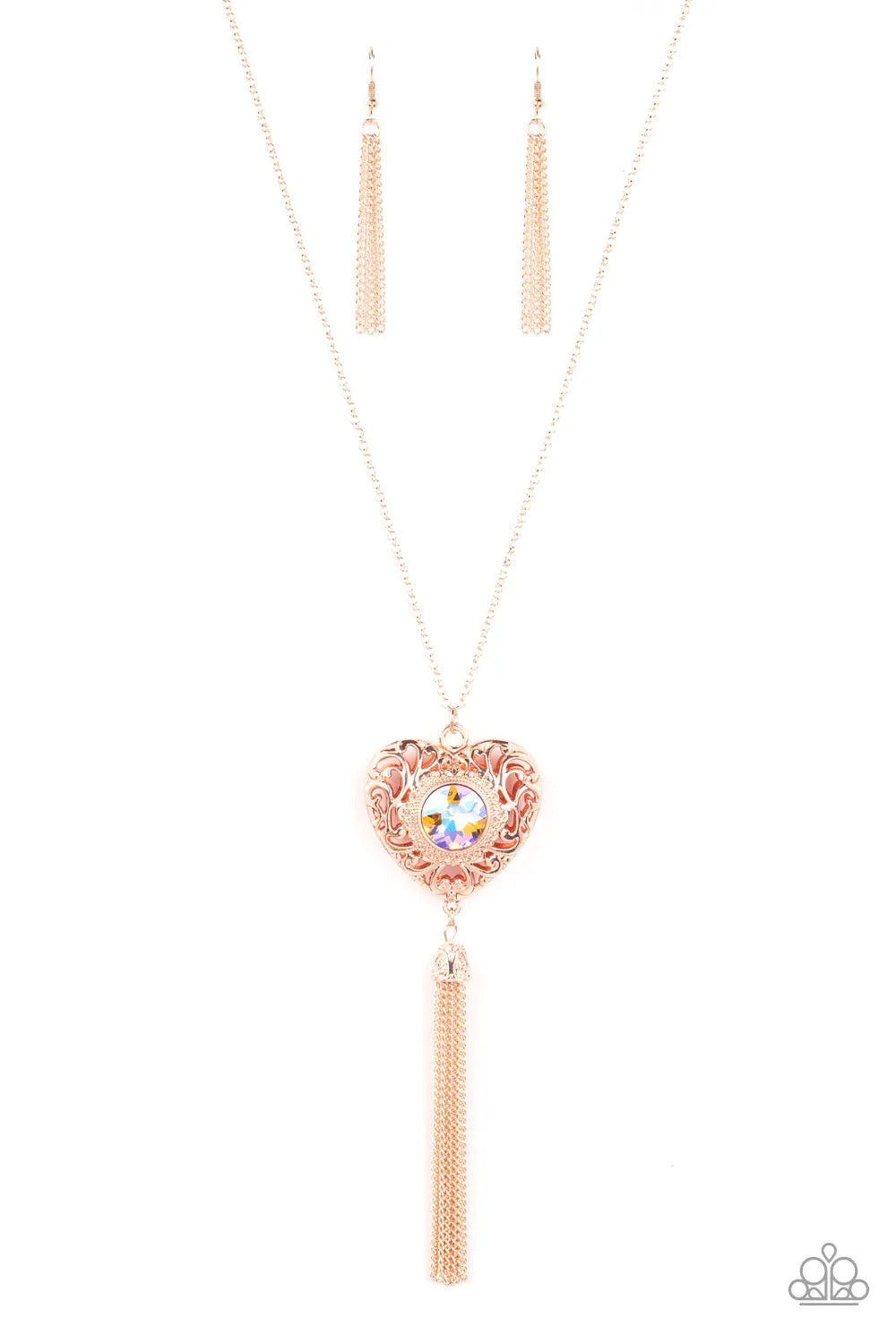 Paparazzi Prismatic Passion - Rose Gold Necklace