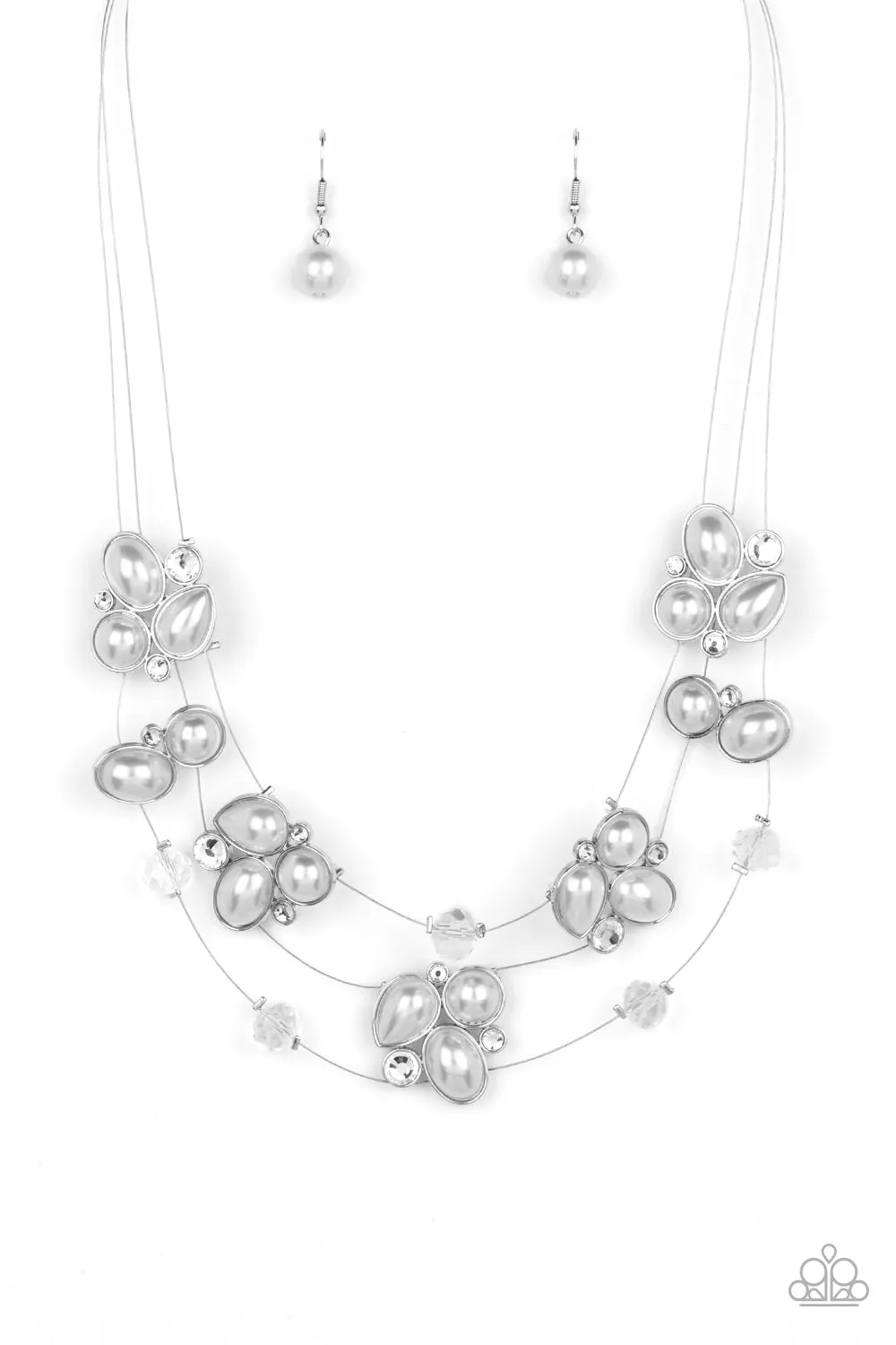 Paparazzi - Snow Angels - White Necklace