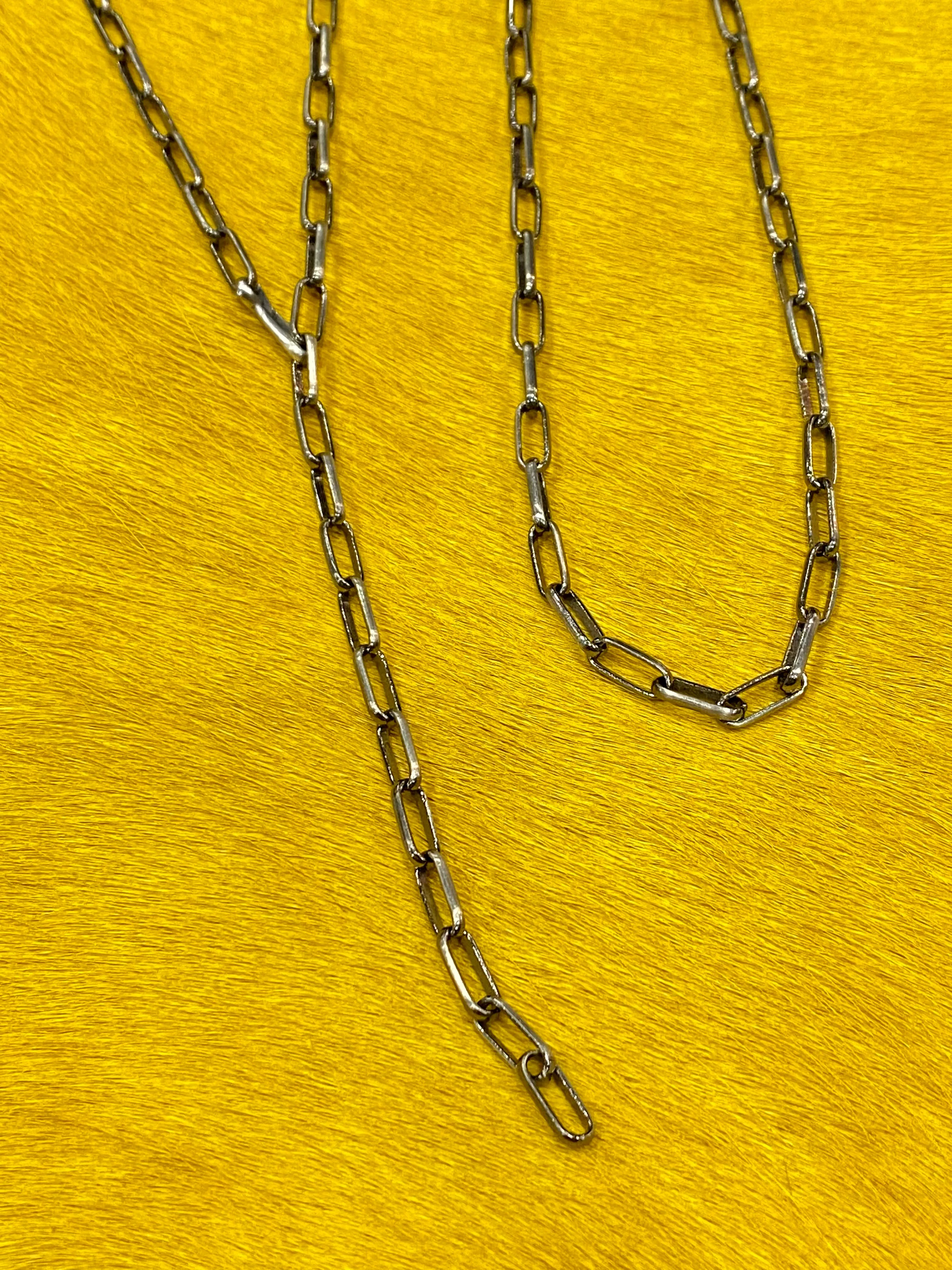 Paperclip Sterling Chain Necklaces - Shepherd's Hook