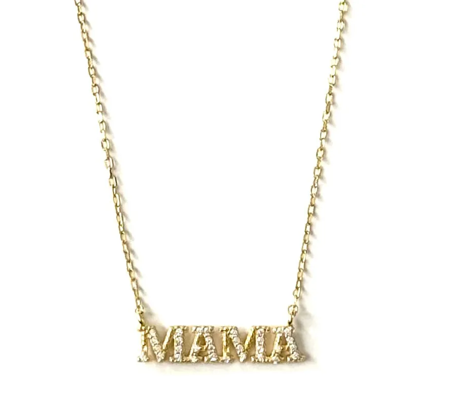 Patie CZ Mama Necklace