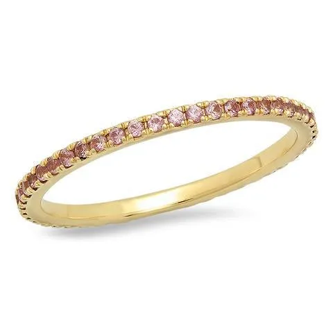 Pave Birthstone Eternity Band