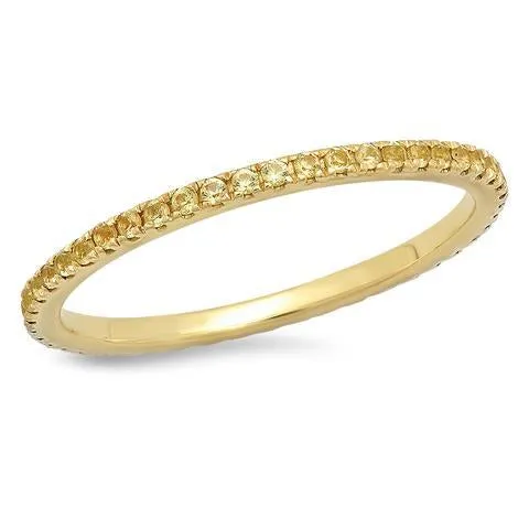 Pave Birthstone Eternity Band