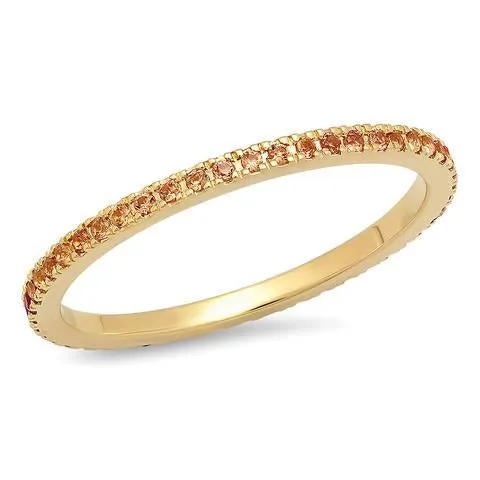 Pave Birthstone Eternity Band