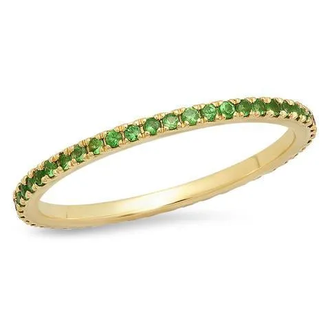 Pave Birthstone Eternity Band