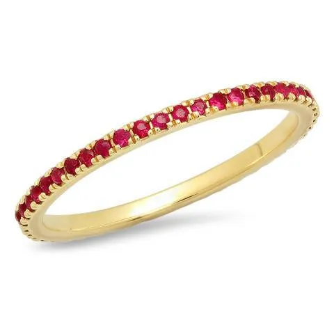 Pave Birthstone Eternity Band