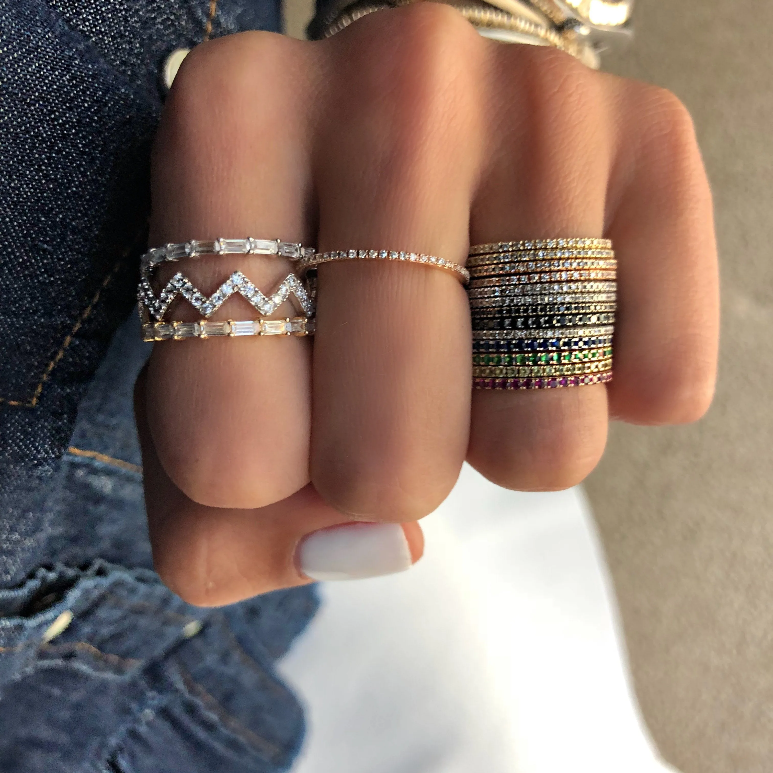 Pave Birthstone Eternity Band
