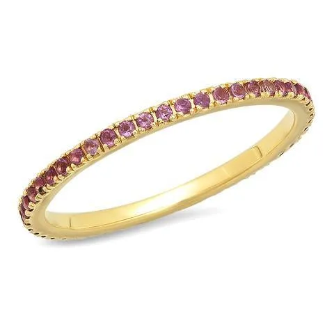 Pave Birthstone Eternity Band