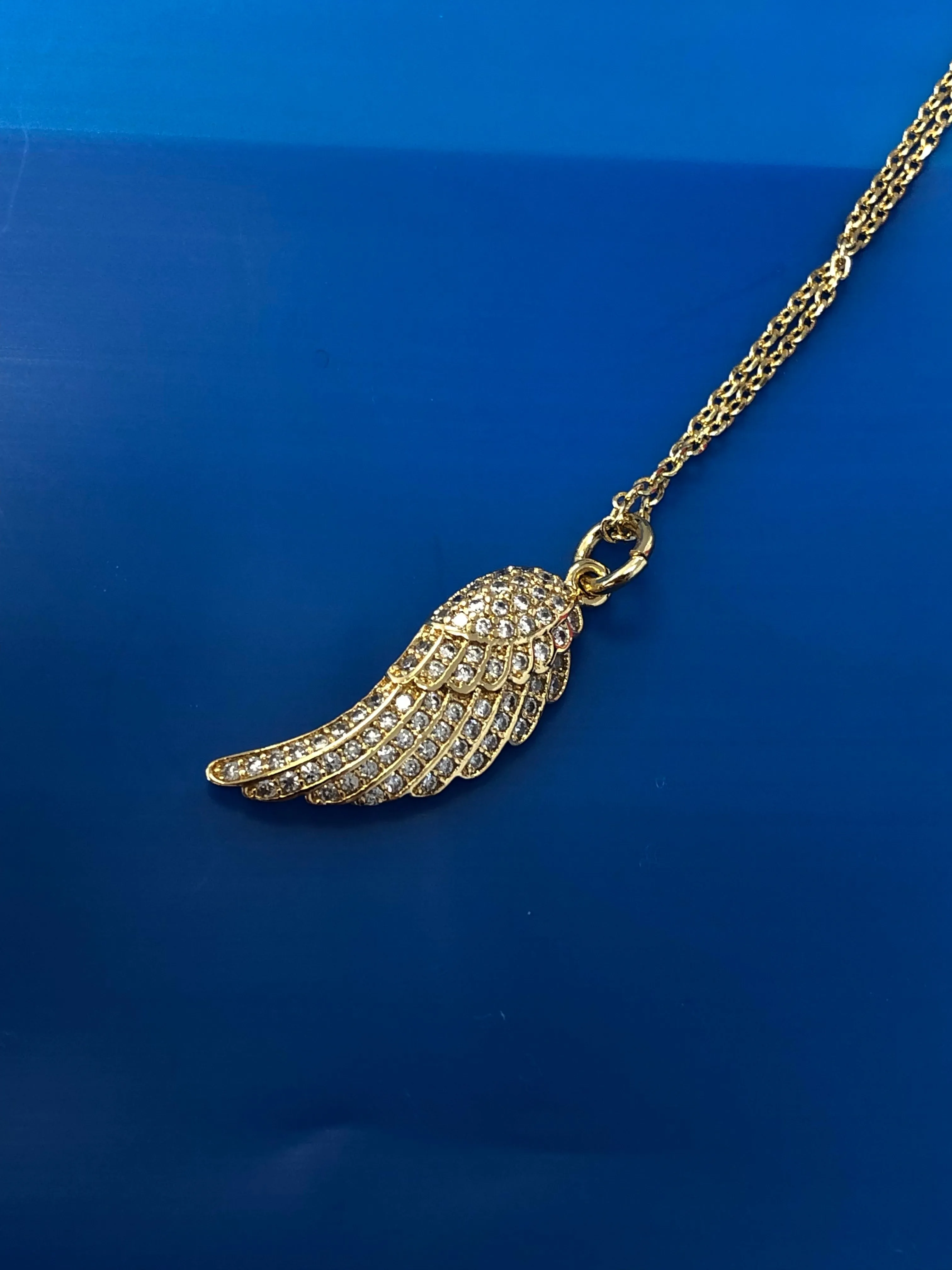 PAVE RIGHT WING NECKLACE