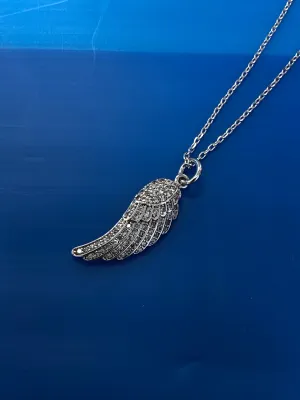PAVE RIGHT WING NECKLACE
