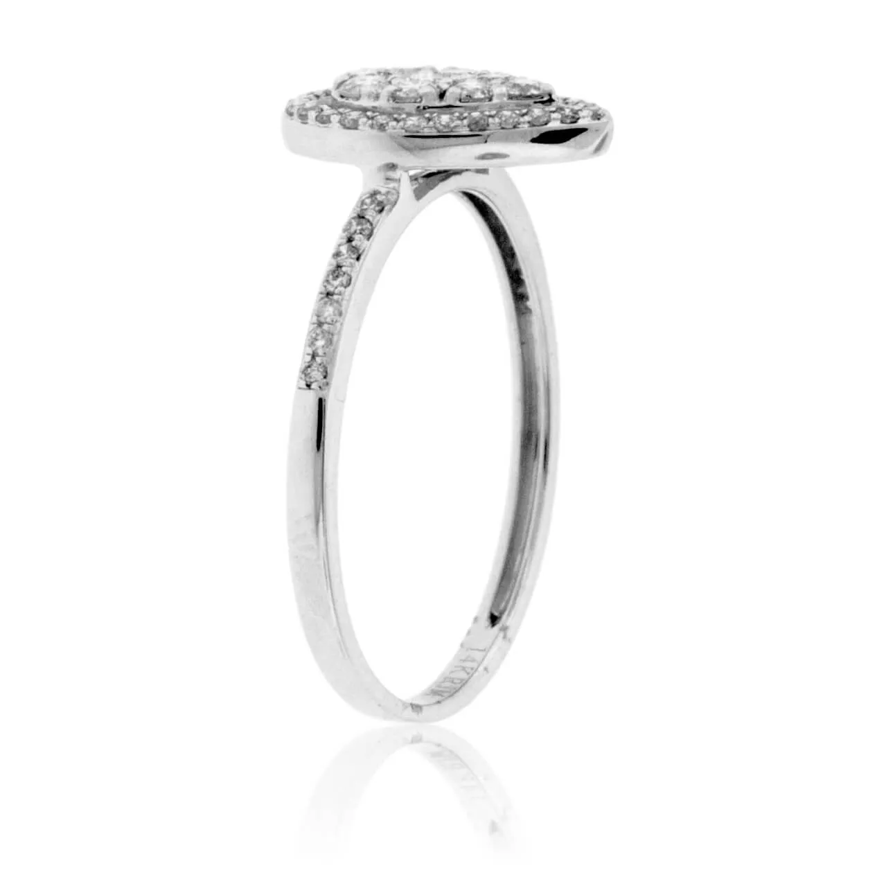 Pear Shaped Diamond Cluster Style Ring
