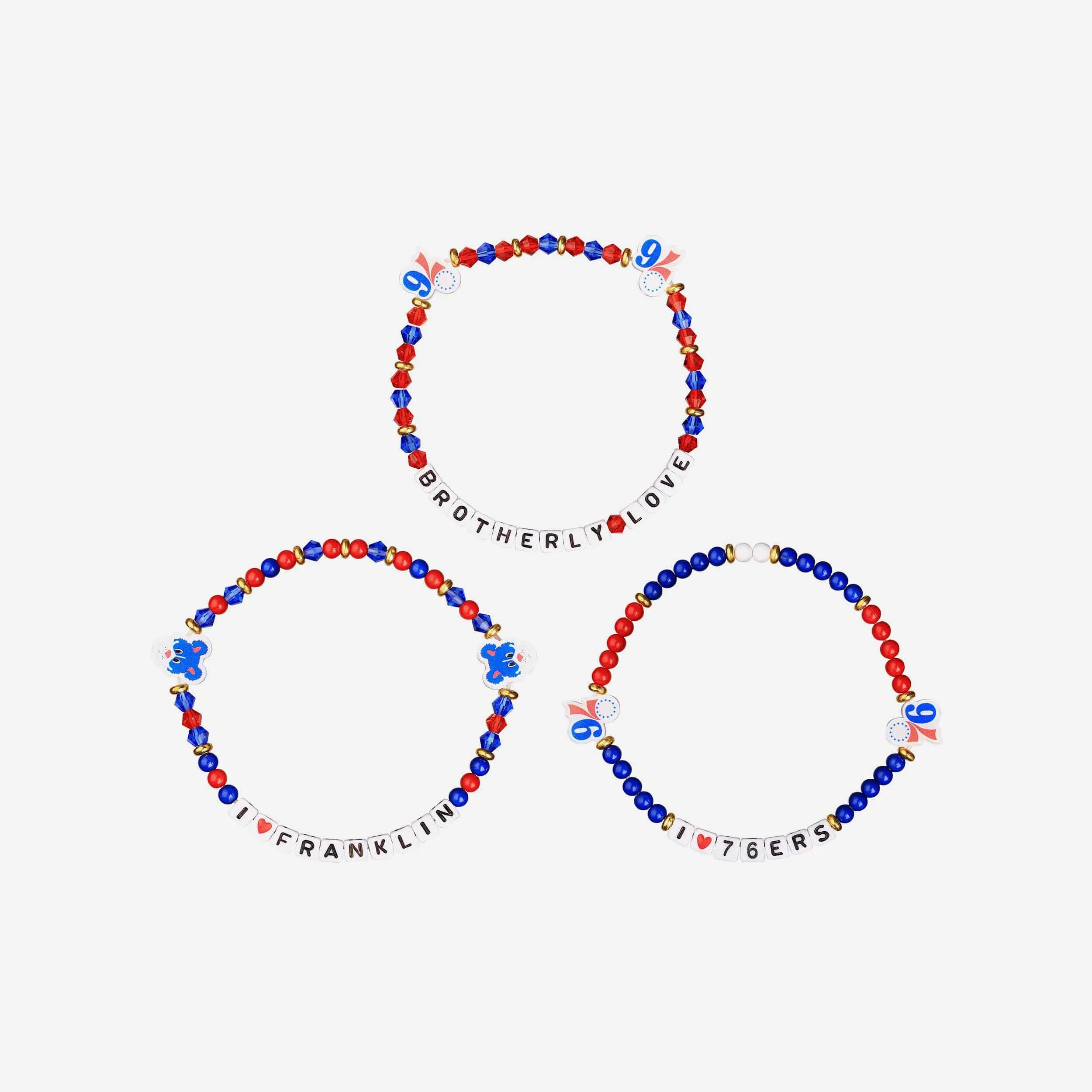 Philadelphia 76ers 3 Pack Friendship Bracelet