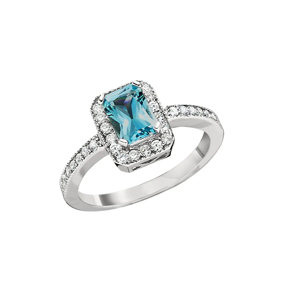 Pink Tourmaline and Diamond Halo Ring