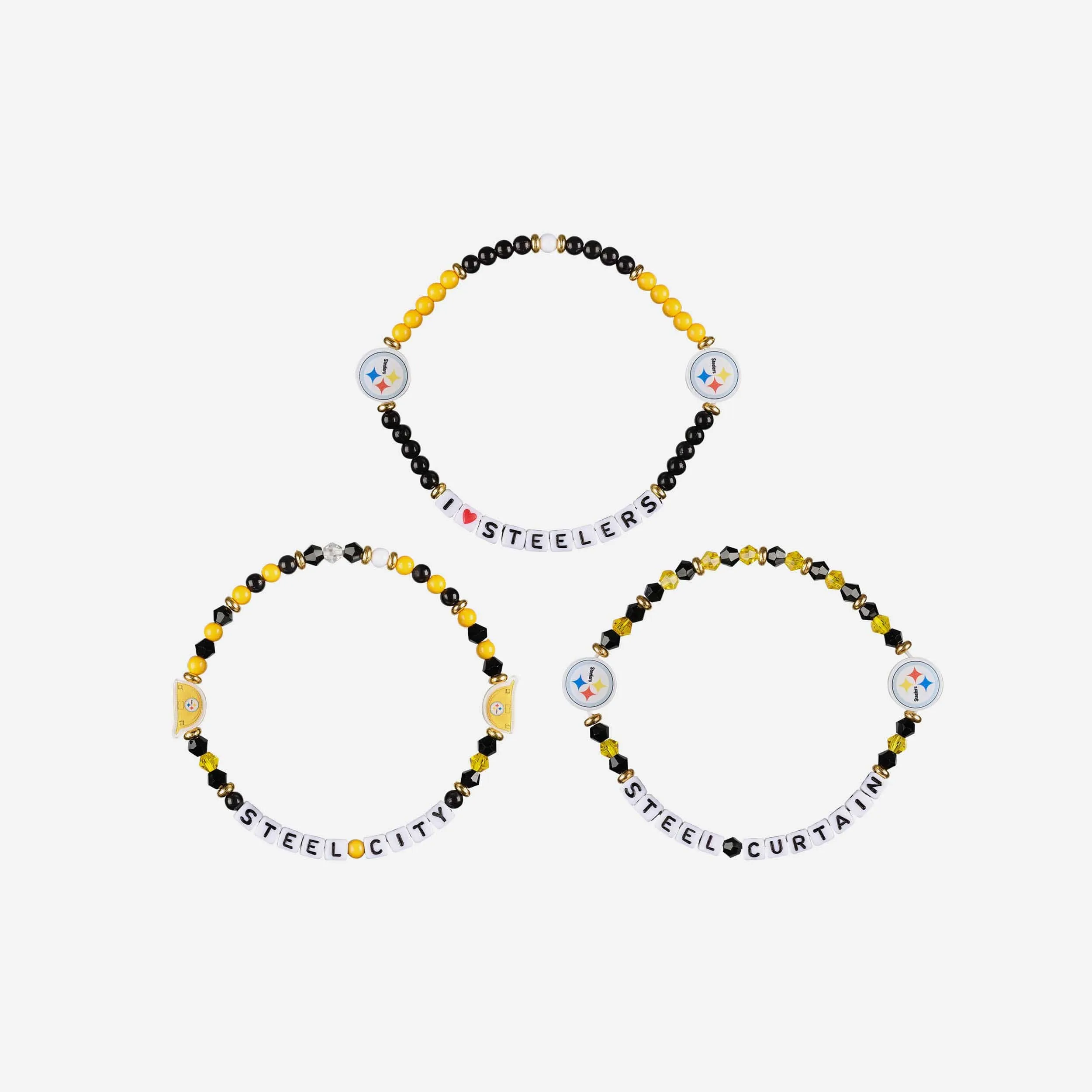 Pittsburgh Steelers 3 Pack Friendship Bracelet