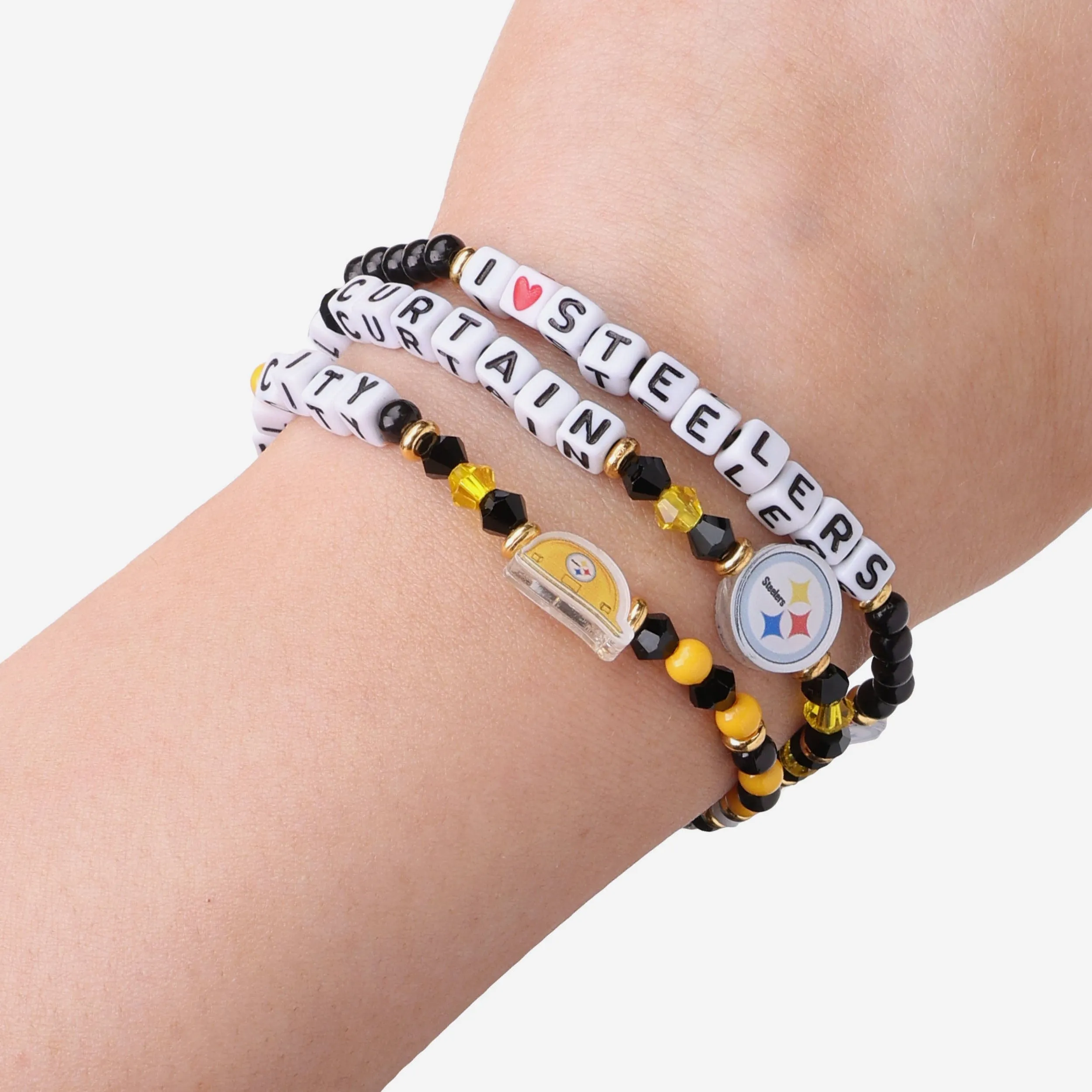 Pittsburgh Steelers 3 Pack Friendship Bracelet