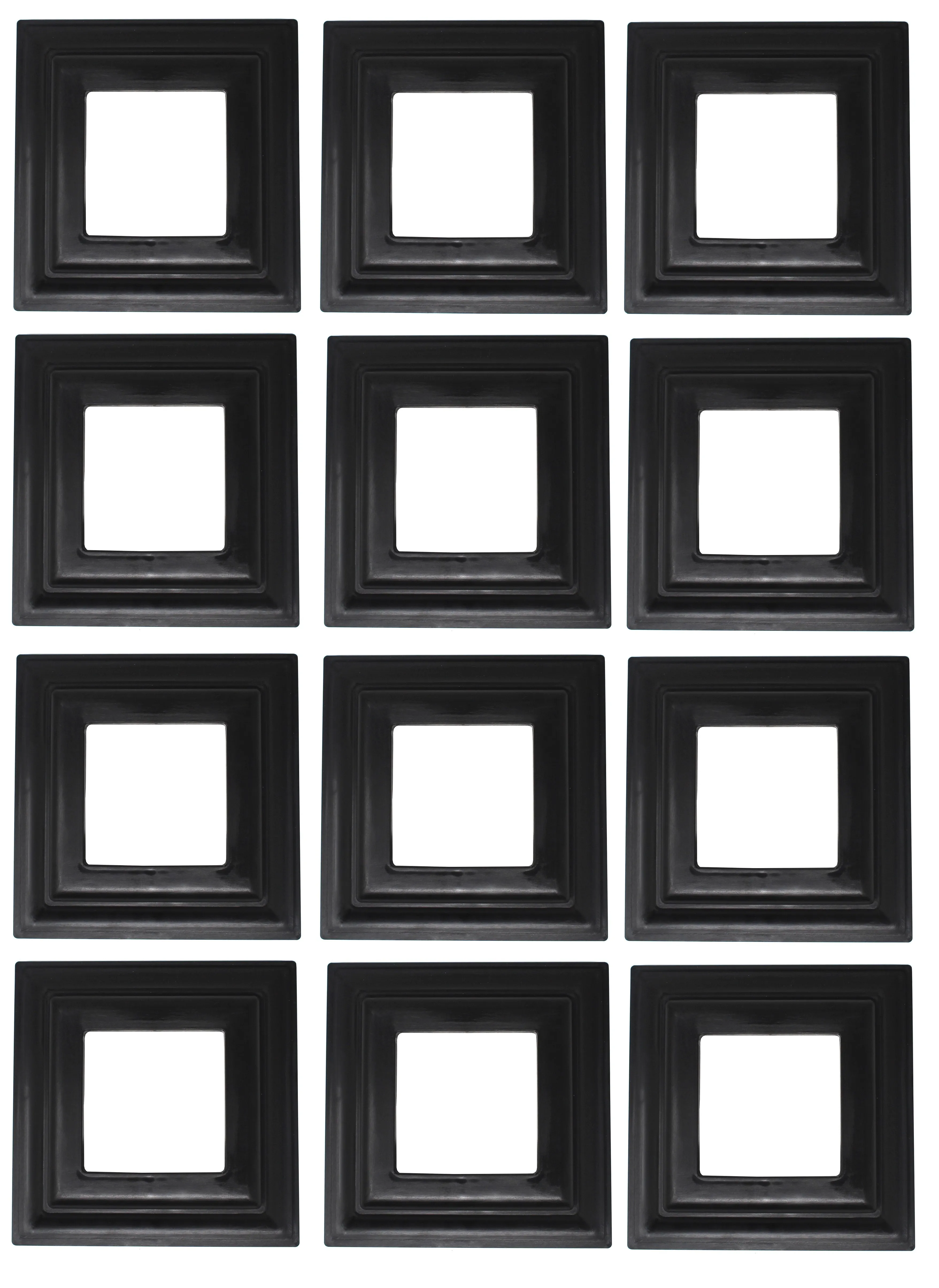 Post Trim Ring 3x3 Black Plastic Column Post Base Trim Ring for Columns/Posts on Decks, Porches