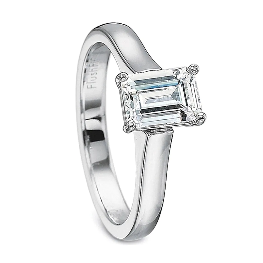 Precision Set Flush Fit Solitaire Diamond Engagement Ring