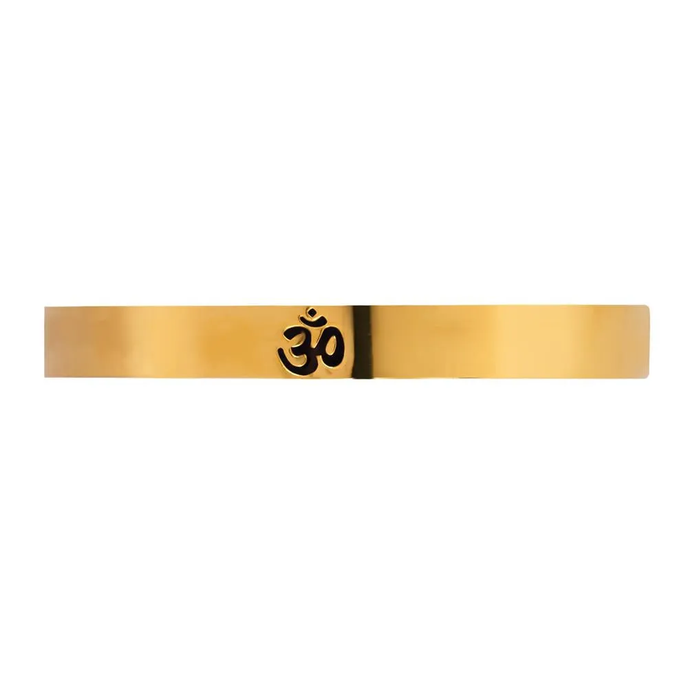 Premium Quality Full Covered Gold Plated OM Bracelet for Men