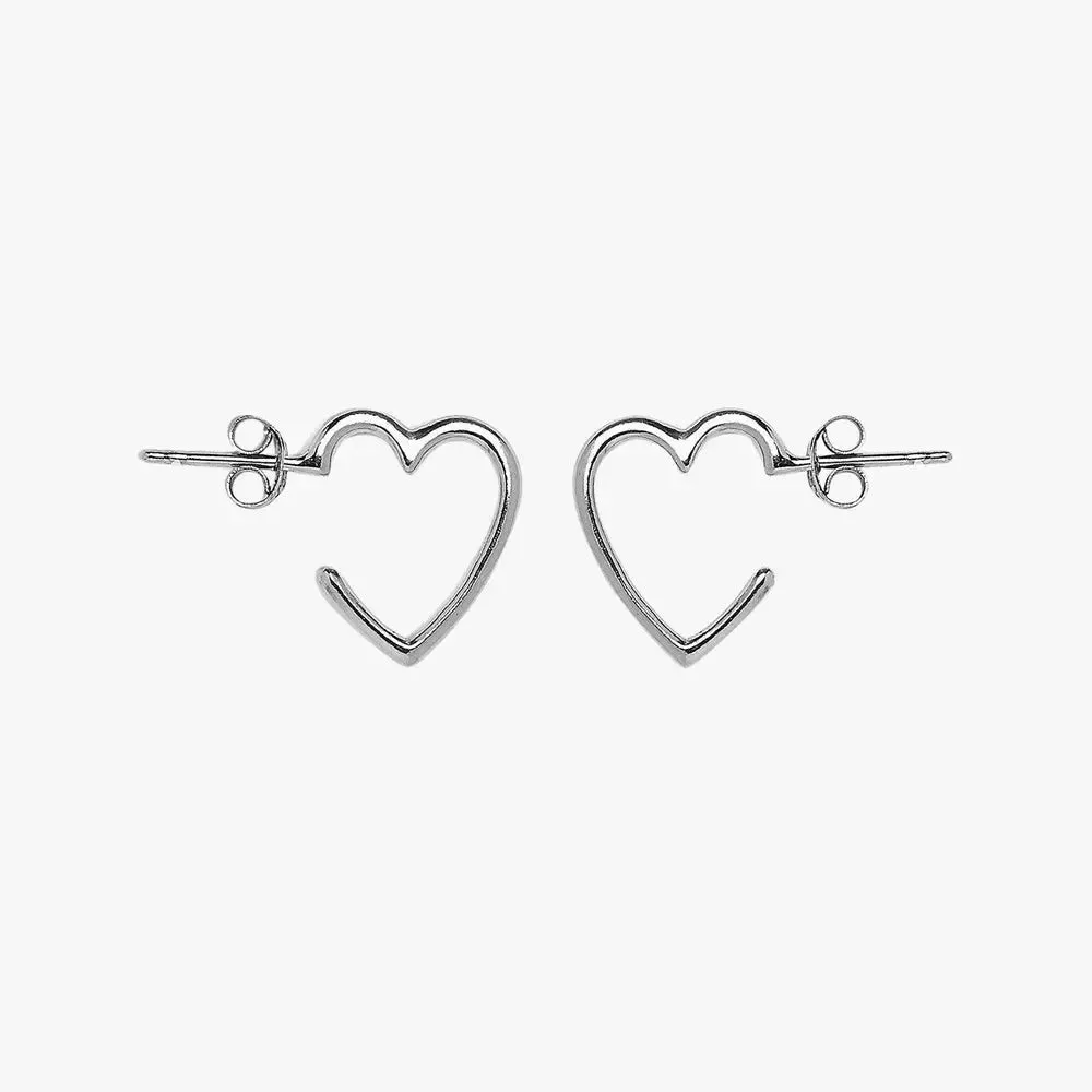 Pura Vida Heart Hoop Earrings