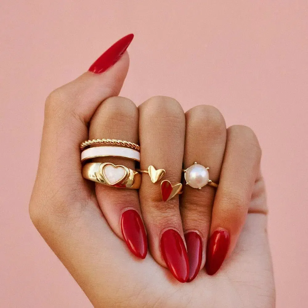 Pura Vida Two Hearts Open Ring