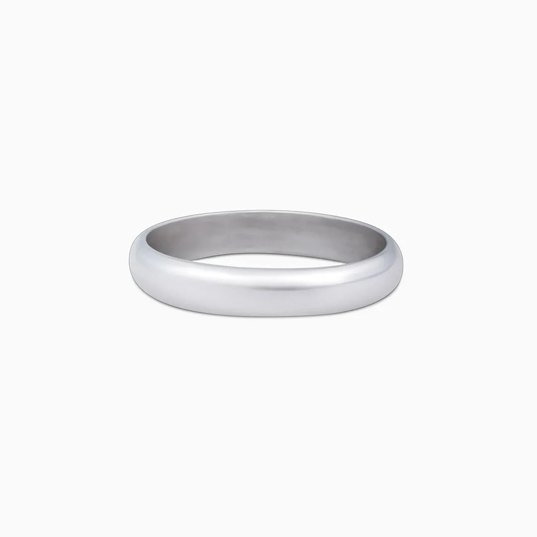 Pure Silver Ring - Hidden Promising Plain Design