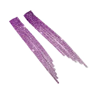 Purple Gradient Tassel Earrings