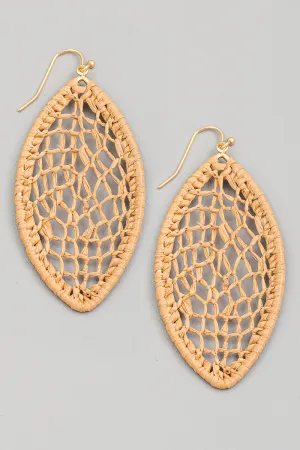Raffia Oval Earrings