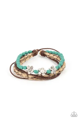 Raffia Remix Blue Paparazzi Bracelet