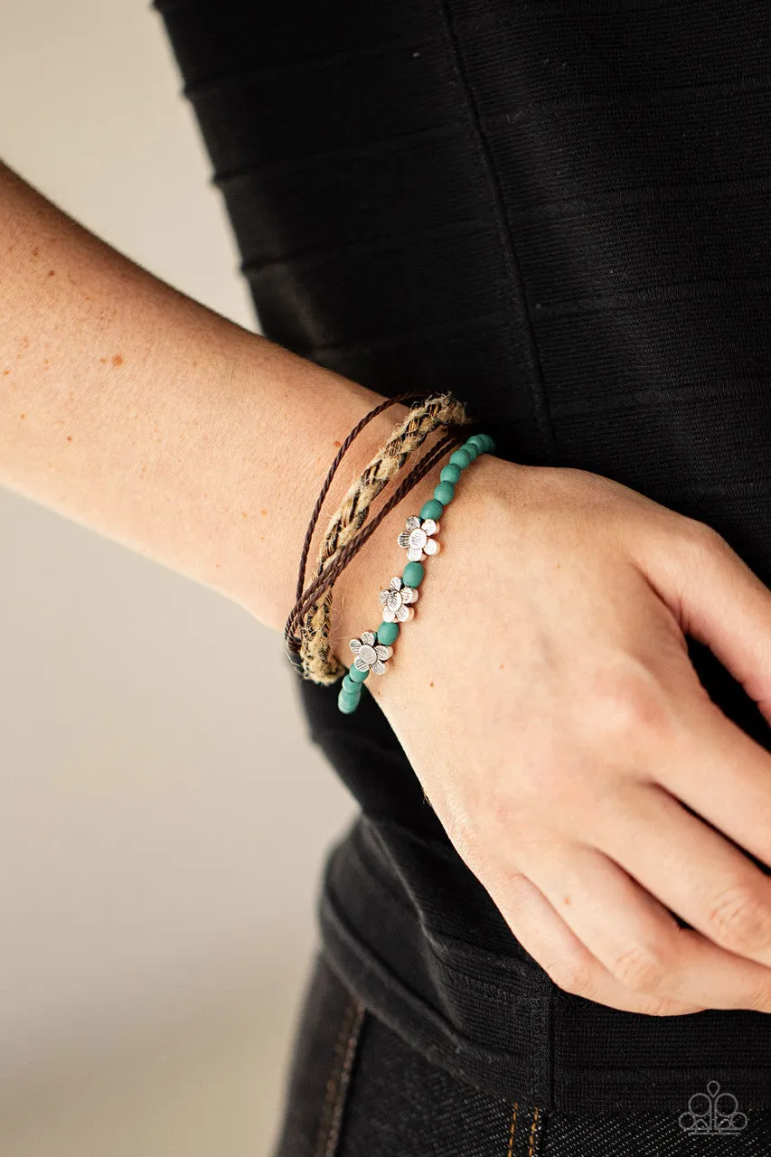 Raffia Remix Blue Paparazzi Bracelet