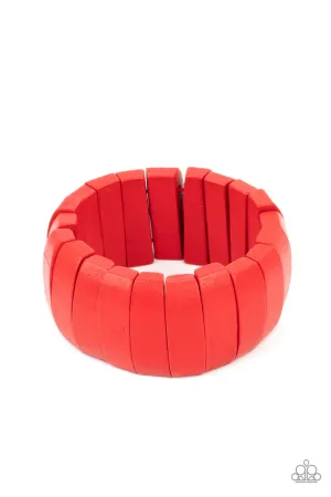 Raise the BARBADOS Red Paparazzi Bracelet