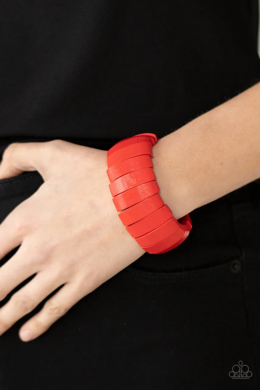 Raise the BARBADOS Red Paparazzi Bracelet