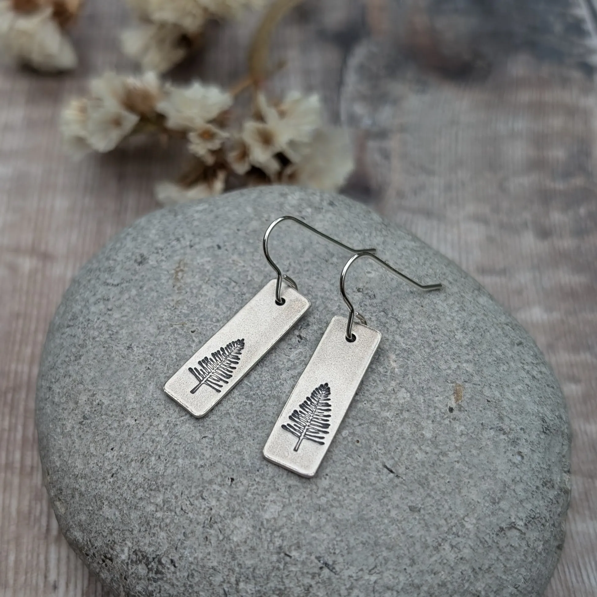 Recycled Silver Drop Earrings