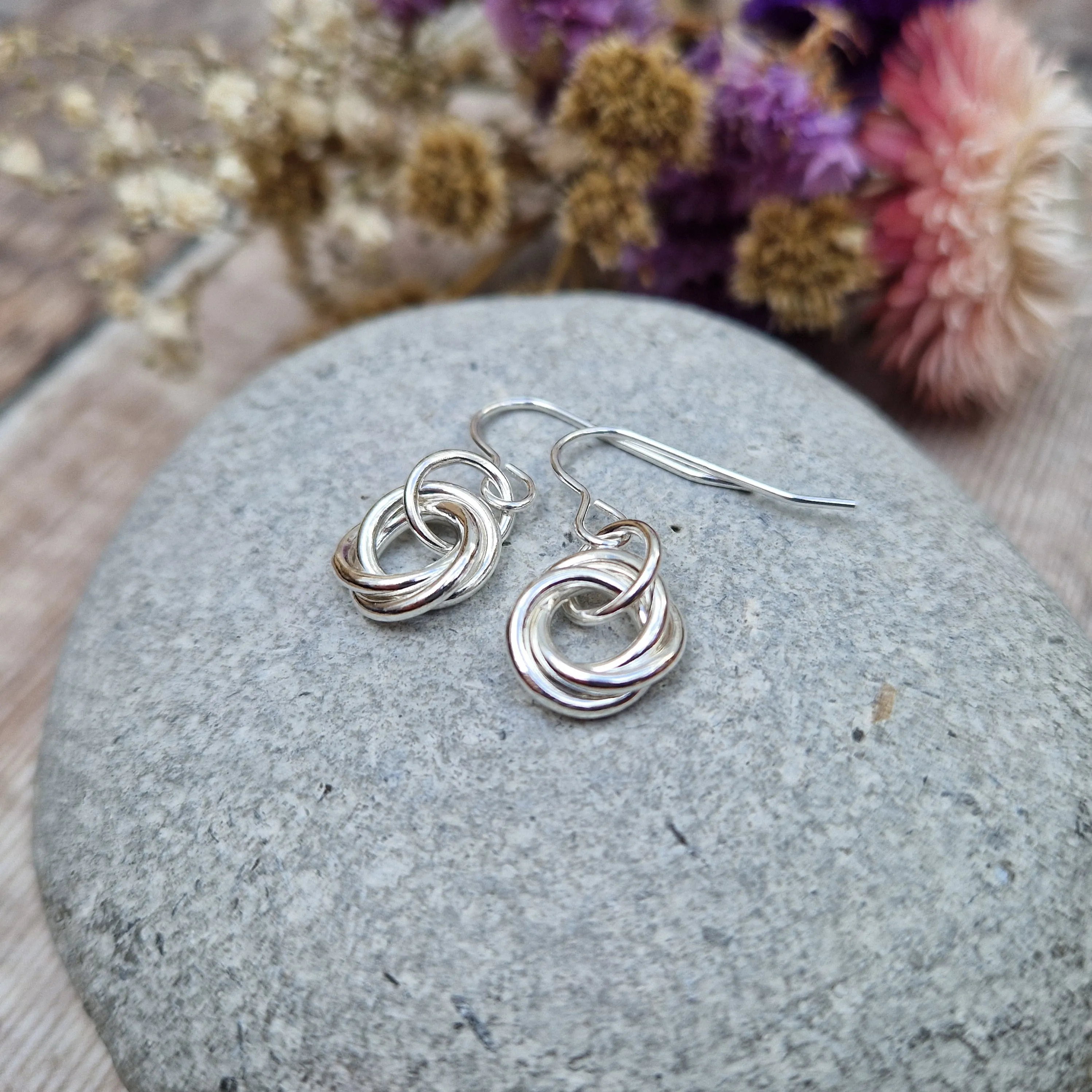 Recycled Silver Drop Earrings