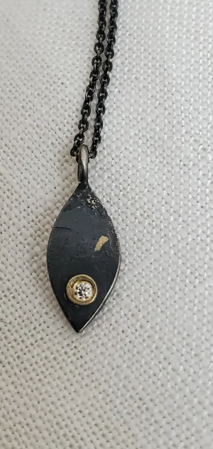 Renee Ford SS/18K Fused Lichen Diamond Nk
