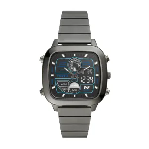 Retro Analog-Digital Smoke Stainless Steel Watch