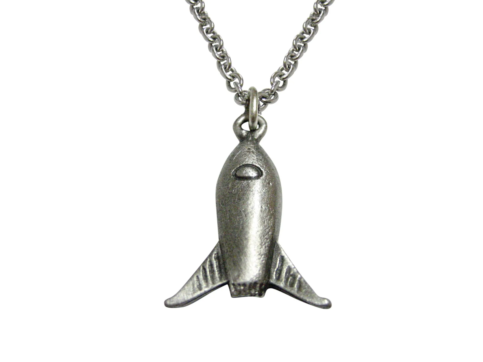 Rocket Space Ship Pendant Necklace