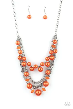 Rockin Rockette Orange Paparazzi Necklace