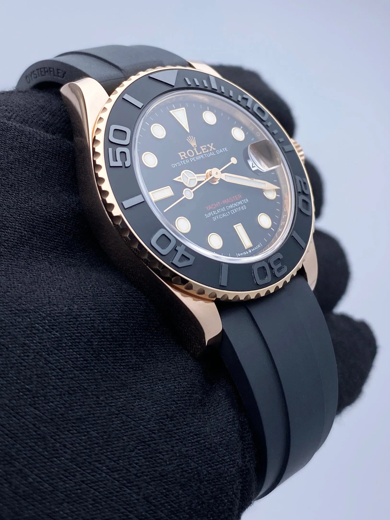 Rolex Yacht-Master 268655 Black Dial Mens Watch Box Papers