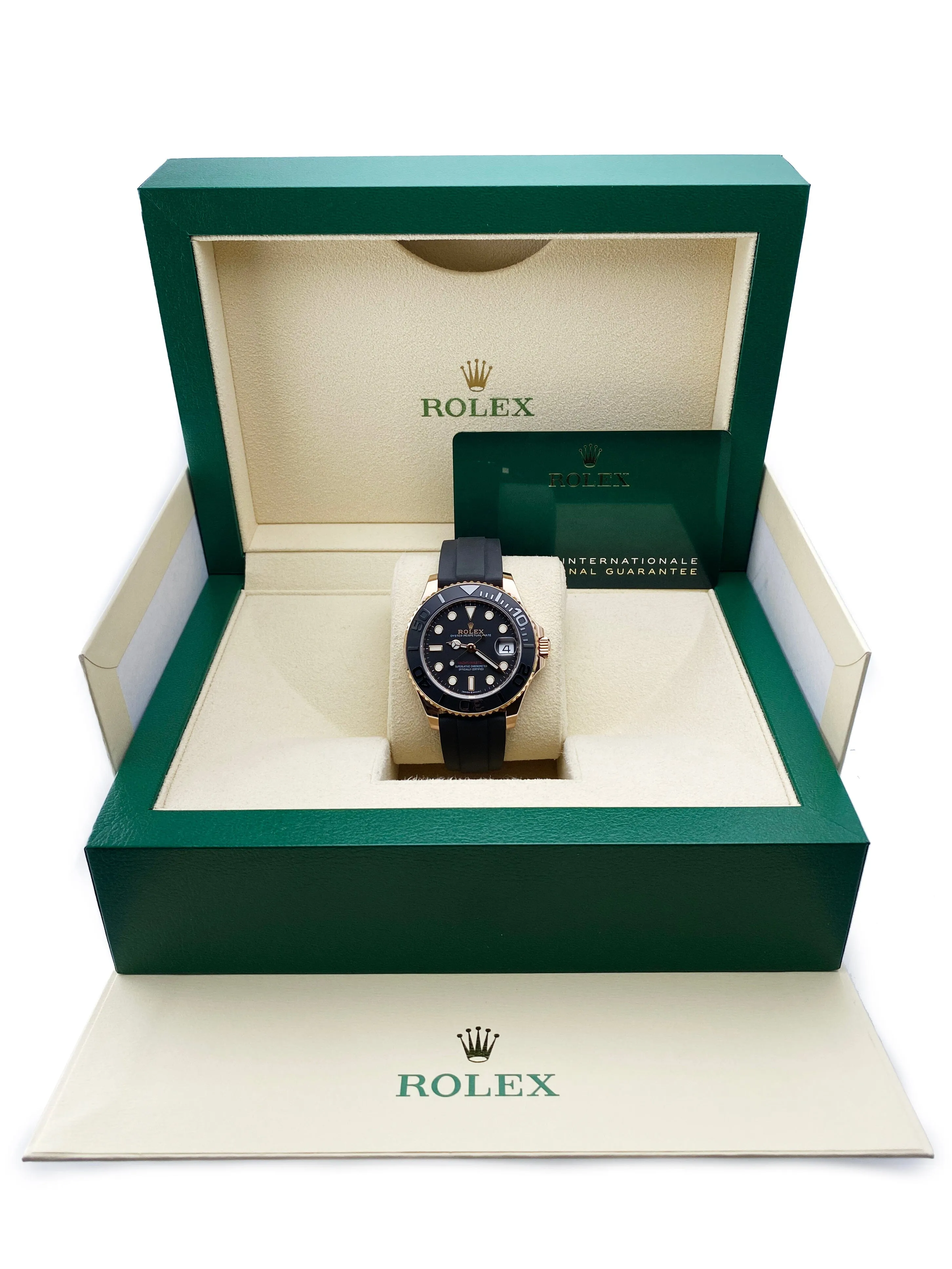 Rolex Yacht-Master 268655 Black Dial Mens Watch Box Papers