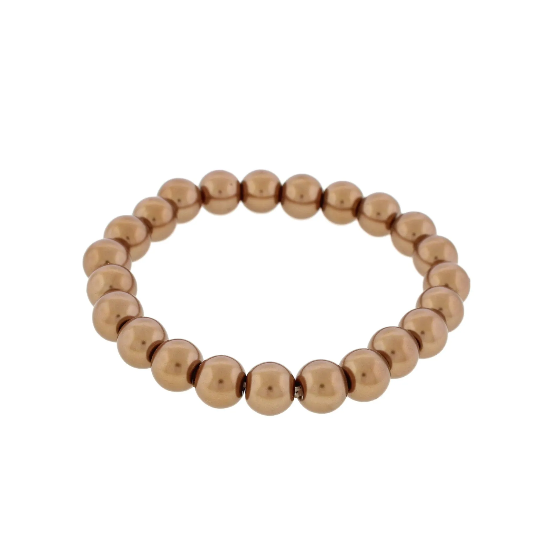 Round Glass Pearl Bead Bracelet 8mm / 55mm - Choose Your Color - 1 Bracelet