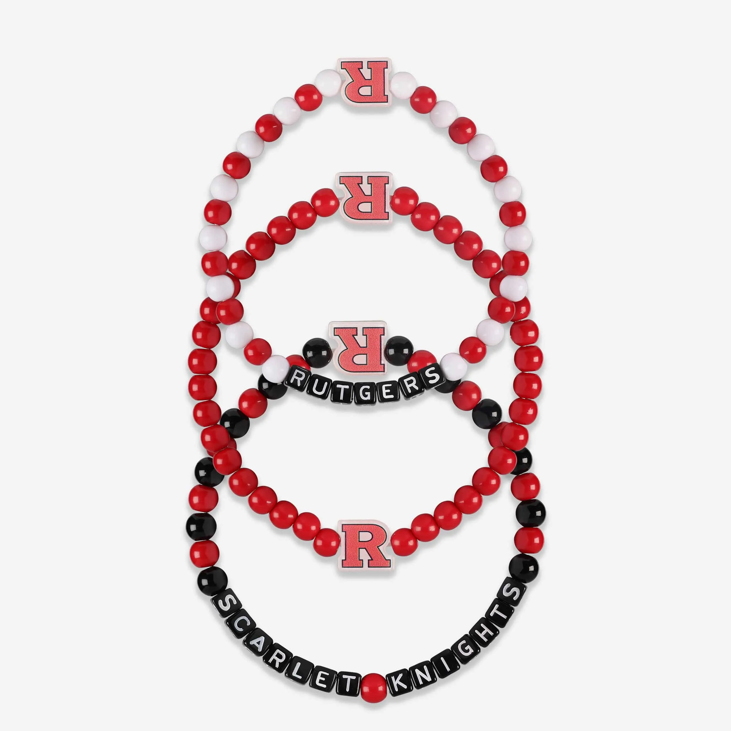 Rutgers Scarlet Knights 3 Pack Beaded Friendship Bracelet