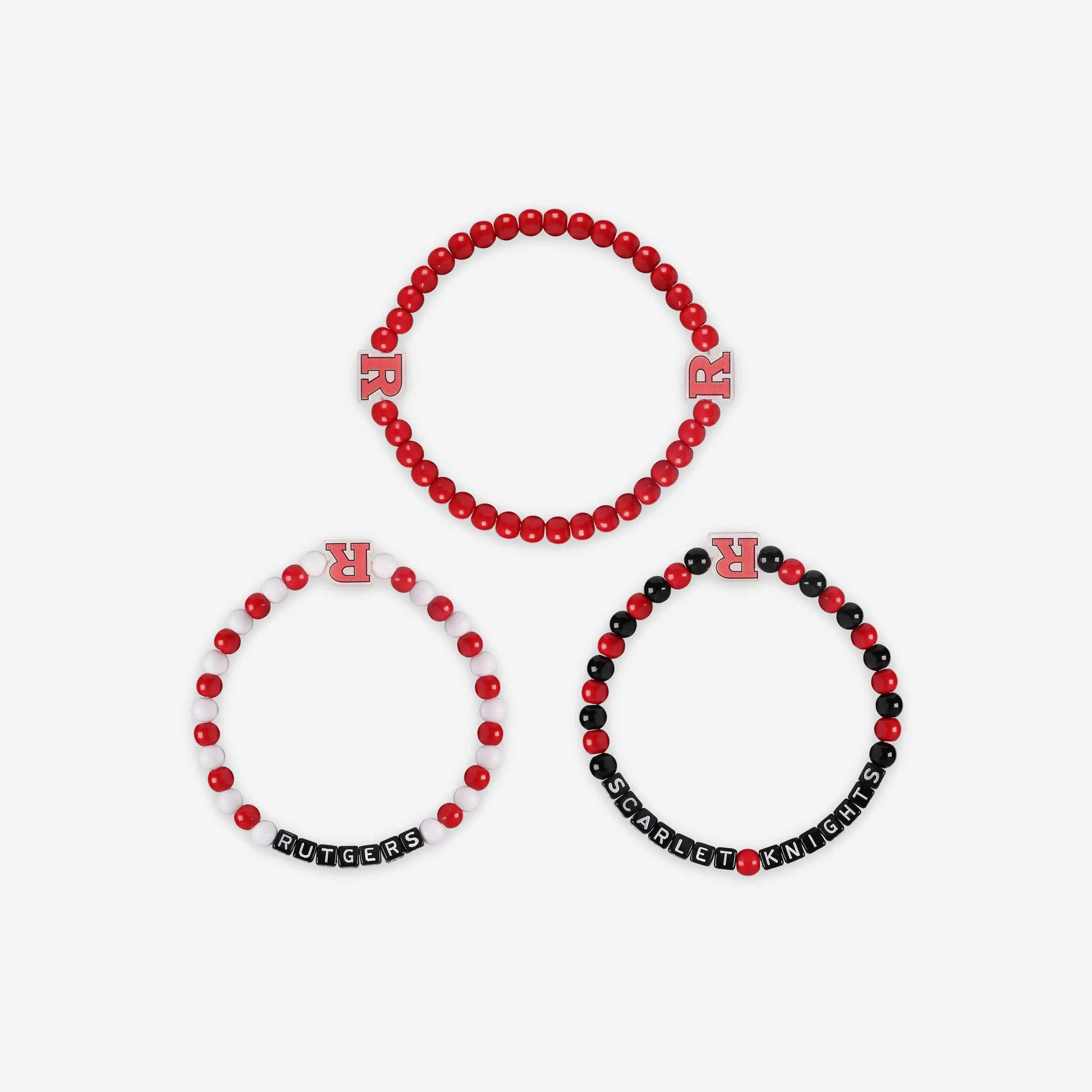 Rutgers Scarlet Knights 3 Pack Beaded Friendship Bracelet