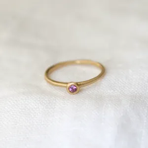 Sacred Bezel Pink Garnet