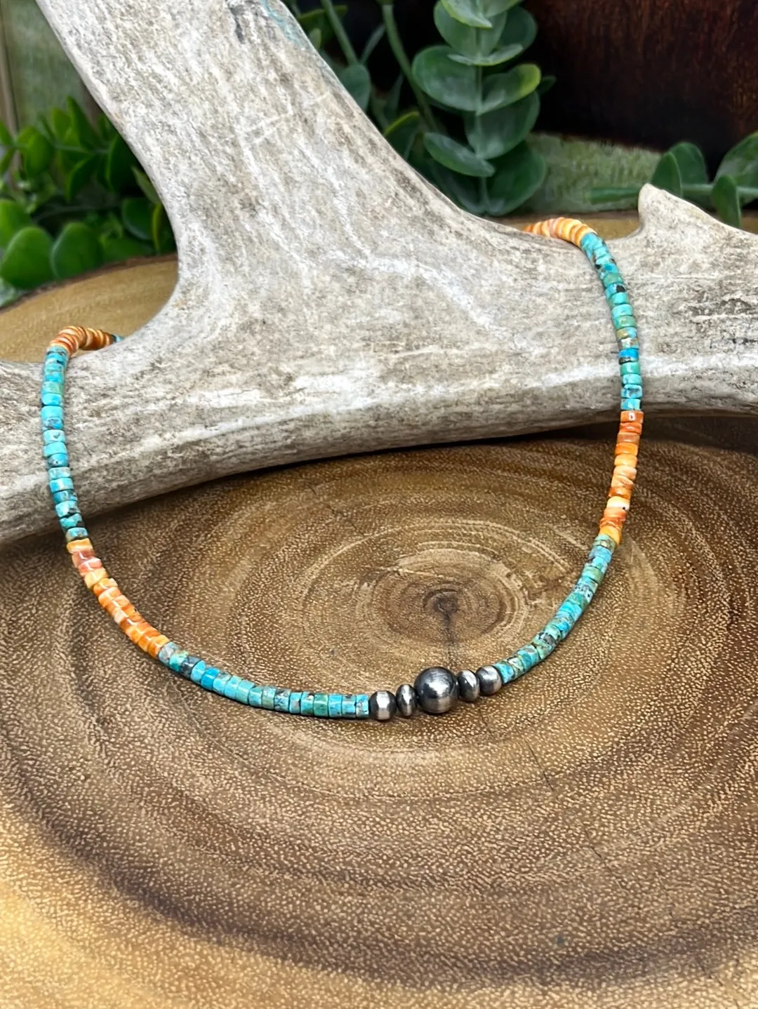 Sage Turquoise and Navajo Pearl Necklaces
